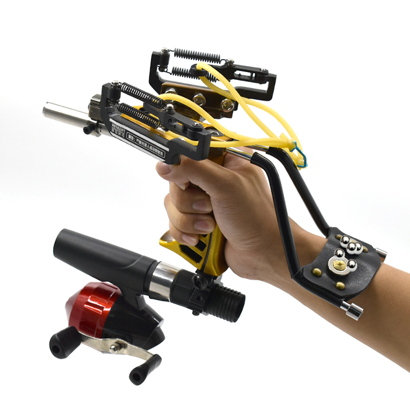 Speargun Rubber Band - Upgraded Hand-held Metal Slingshot with Rubber