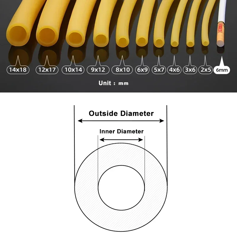 1~10m Nature Latex Rubber Hose - Speargun Rubber Band 评论和价格